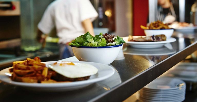 Dishes ready to be served at Bacchus, Athlone.